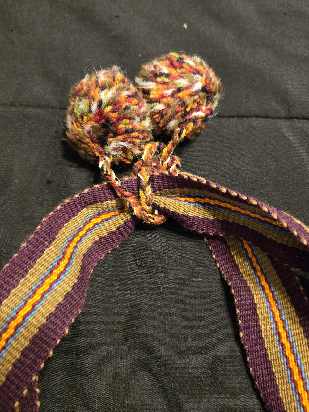 Handwoven Multicolored Patterned Hand Bag - Picture 3 of 10